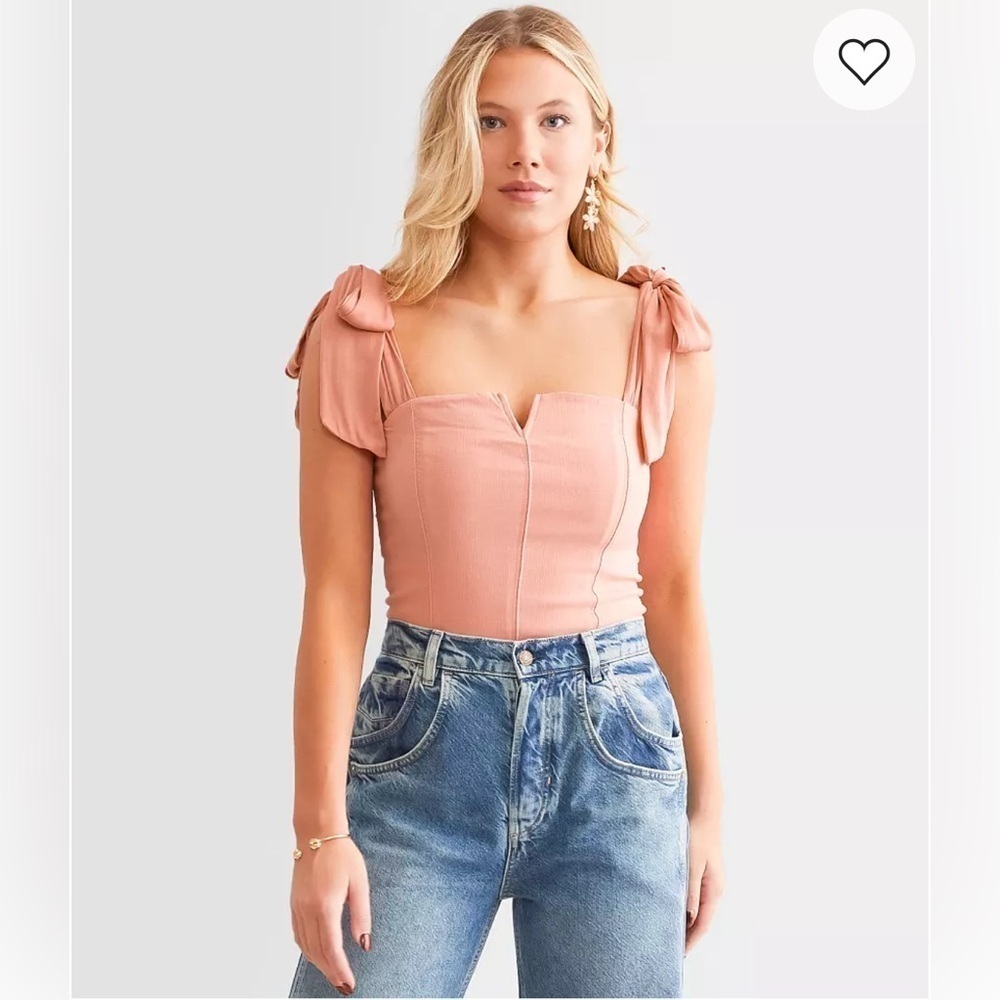 Free People Lola Bodysuit Coral S